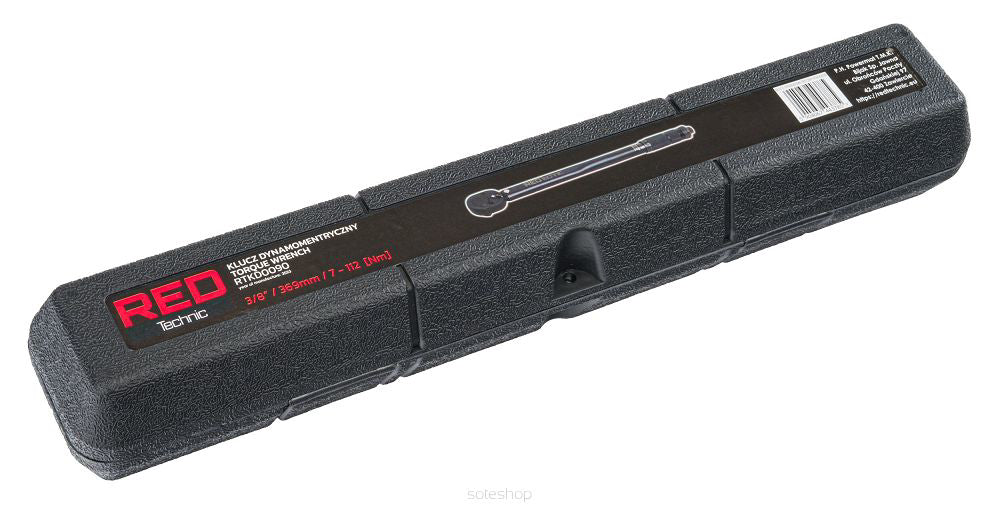 Cheie dinamometrica, 3/8", 369 mm, 7-112 mm, Red Technic RTKD0090