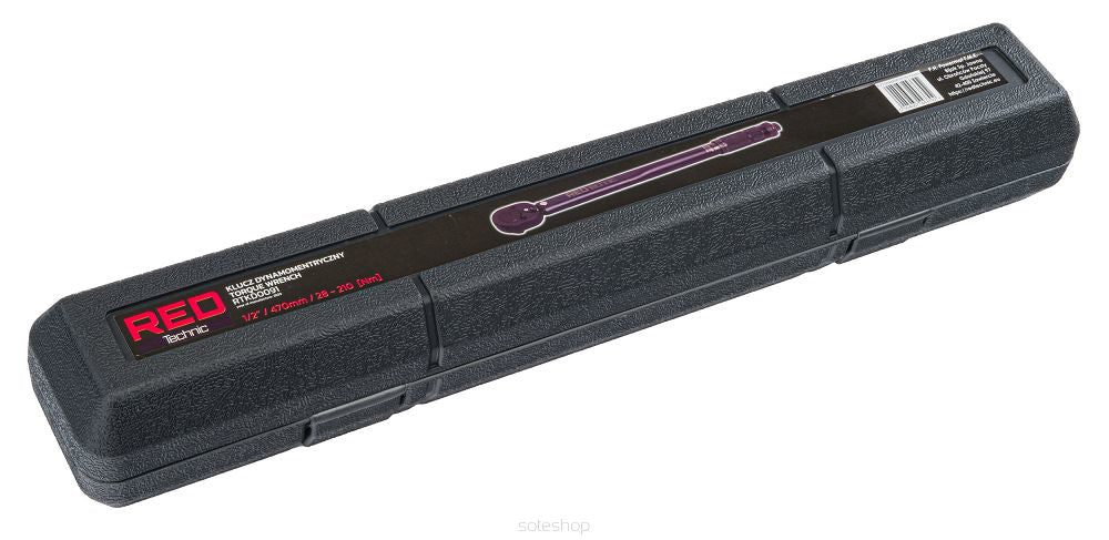 Cheie dinamometrica, 1/2", 470 mm, 28-210 Nm, Red Technic RTKD0091
