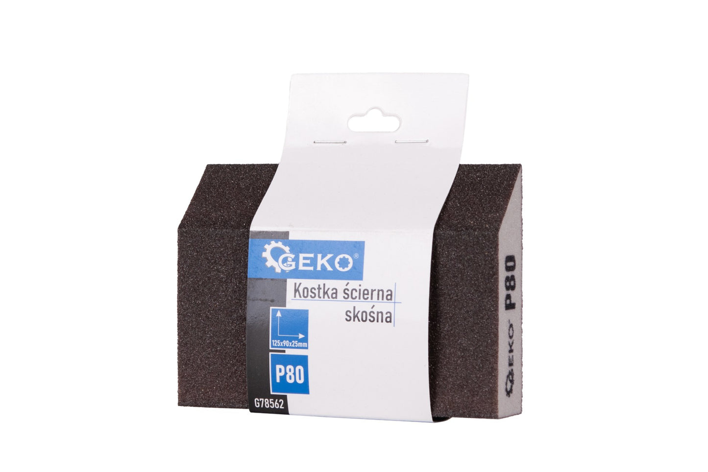 Burete abraziv pentru slefuire, 125 x 90 x 25 mm, P80, Geko G78562