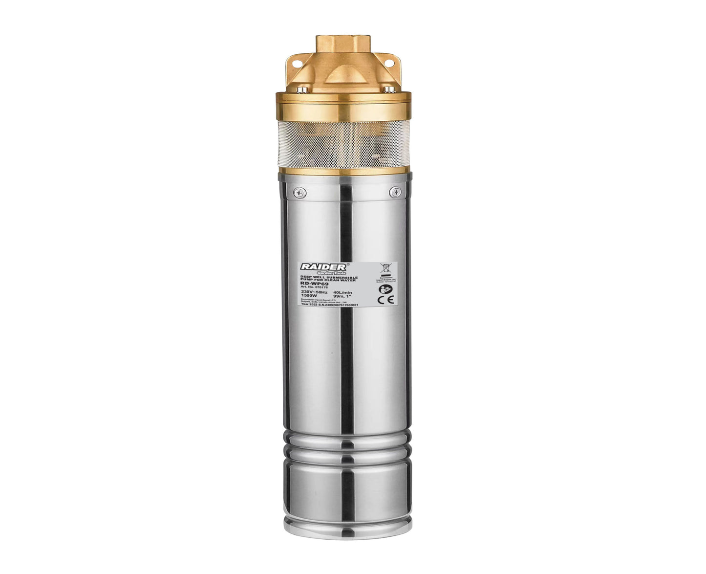 Pompa submersibila de adancime RD-WP69. 1.5 kW, 1", 40 l / min, 99 m, Raider 070176