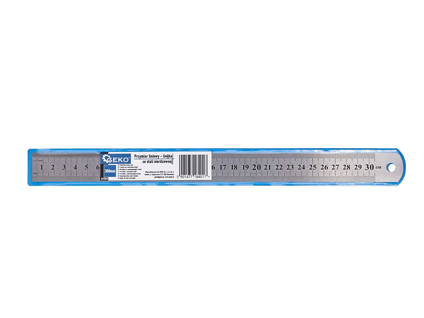 Rigla din otel inoxidabil, 300 mm, Geko G29069