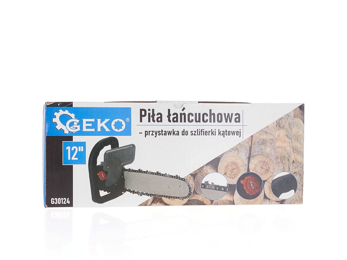 Atasament fierastrau cu lant pentru polizor unghiular, 12", Geko G30124