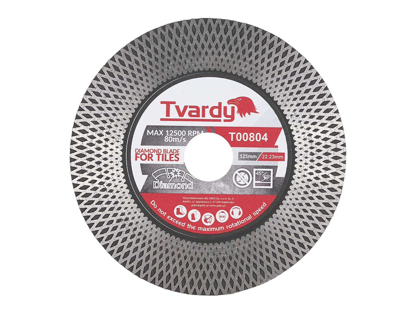 Disc diamantat pentru slefuirea si taierea gresiei, 125 x 25 x 22.23 mm, Tvardy T00804