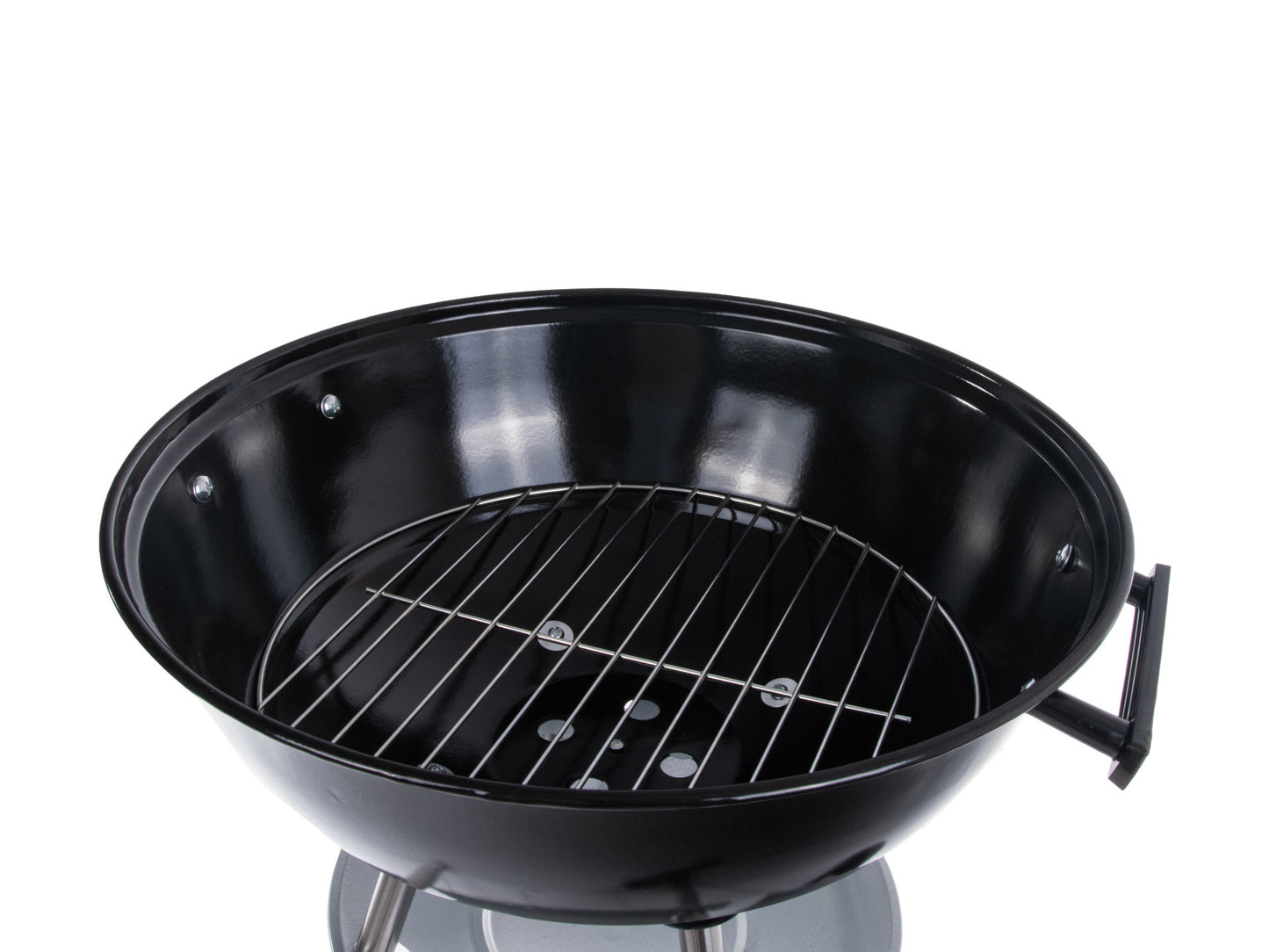 Gratar rotund pe carbuni cu capac, diametru 39 cm, Geko G80512