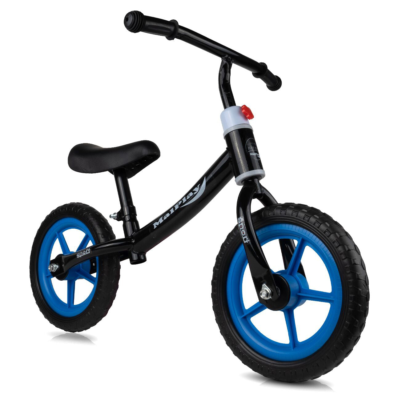 Bicicleta de echilibru, negru / albastru, 12", MalPlay 109978