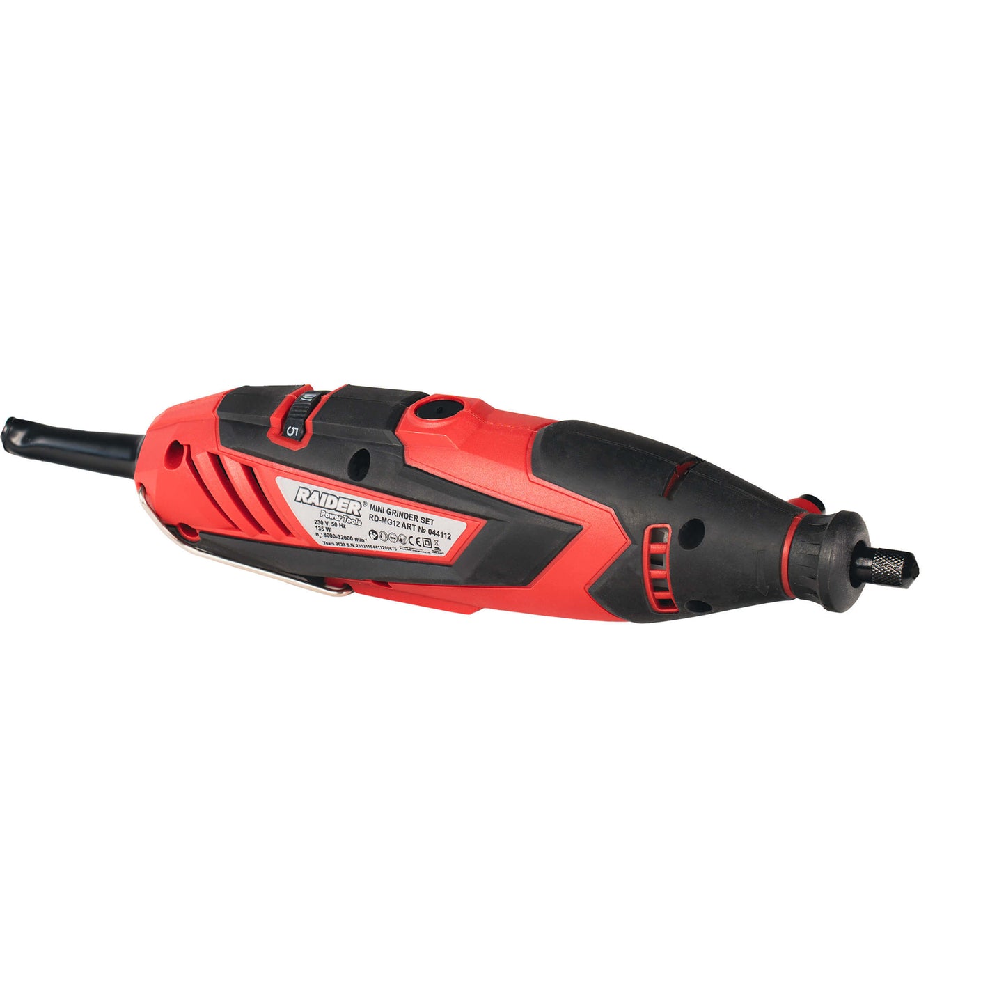 Set mini polizor drept RD-MG12 cu accesorii, 135 W, 40 accesorii, Raider 044112