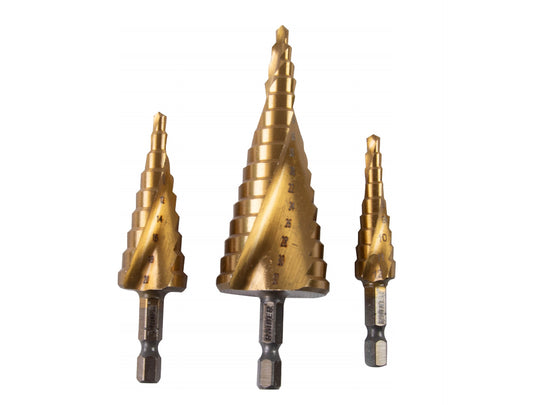 Set burghie conice in trepte, 4-12, 4-20, 4-32 mm, 3 elemente, Raider 150685