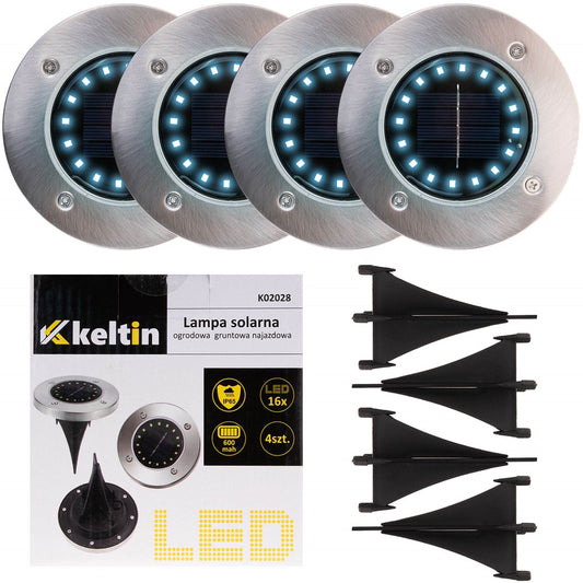 Set lampi solare de gradina cu 16 LED-uri, 4 elemente, Keltin K02028