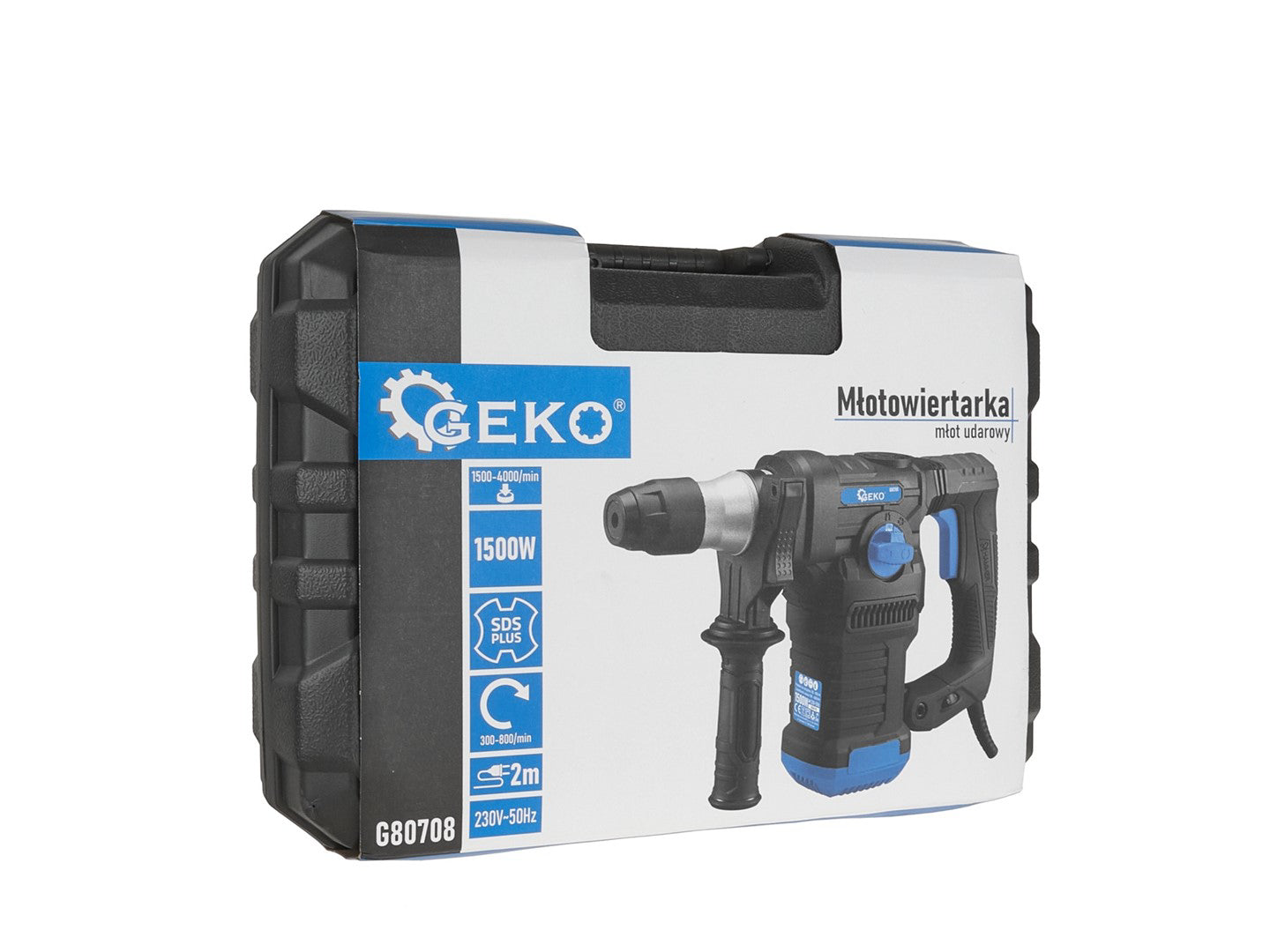 Ciocan rotopercutor SDS+, 1500 W, 6J, Geko G80708