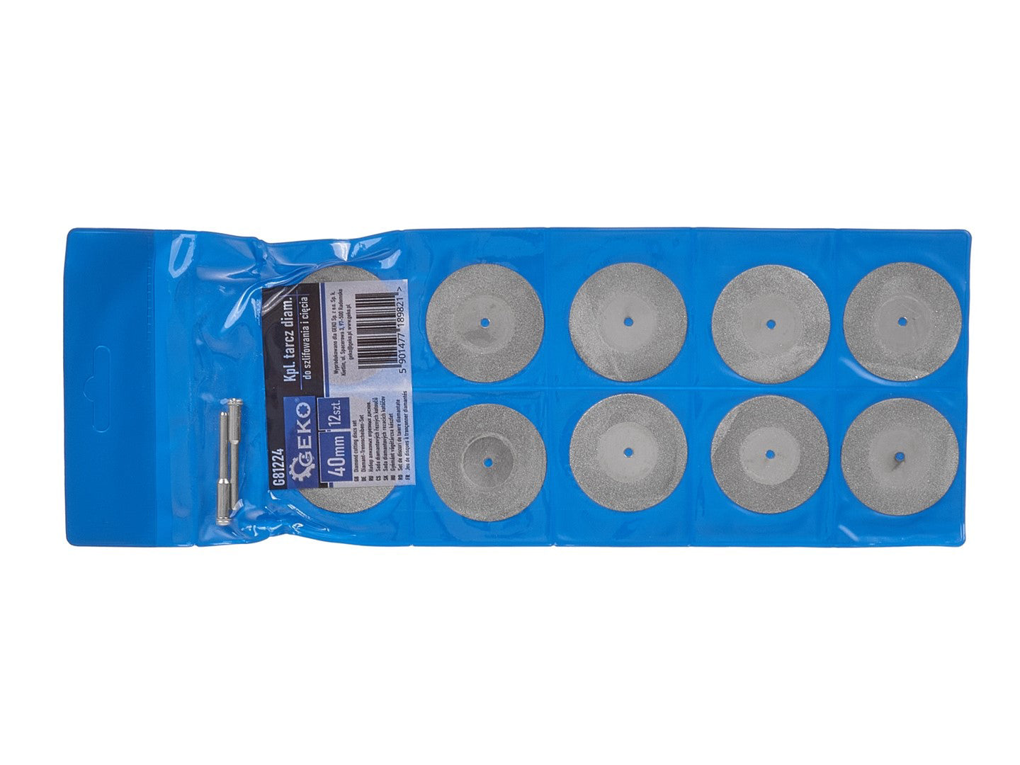 Set discuri diamantate pentru taiere, 40 mm, 12 elemente, Geko G81224