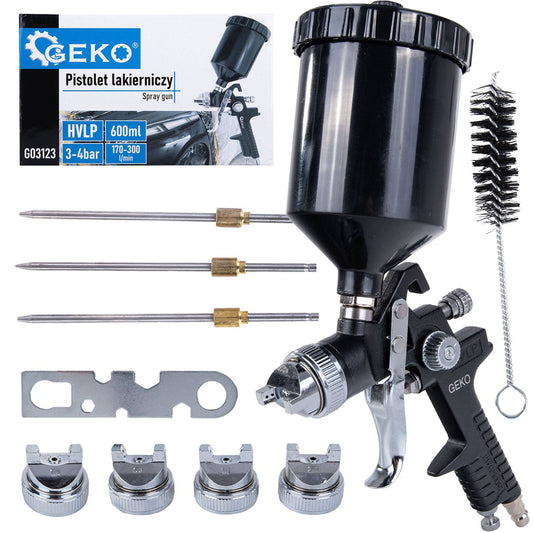 Pisto de vopsit HVLP cu 4 duze, Geko G03123