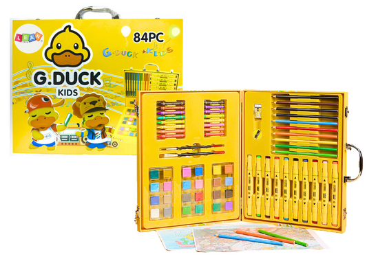 Set pictura, valiza cu model de rata, 34.5 x 28.5 x 4.5 cm, 84 elemente, Lean 20389