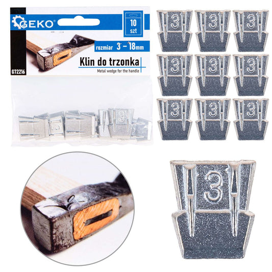 Set pene pentru despicat, marimea 3, 10 elemente, Geko G72216