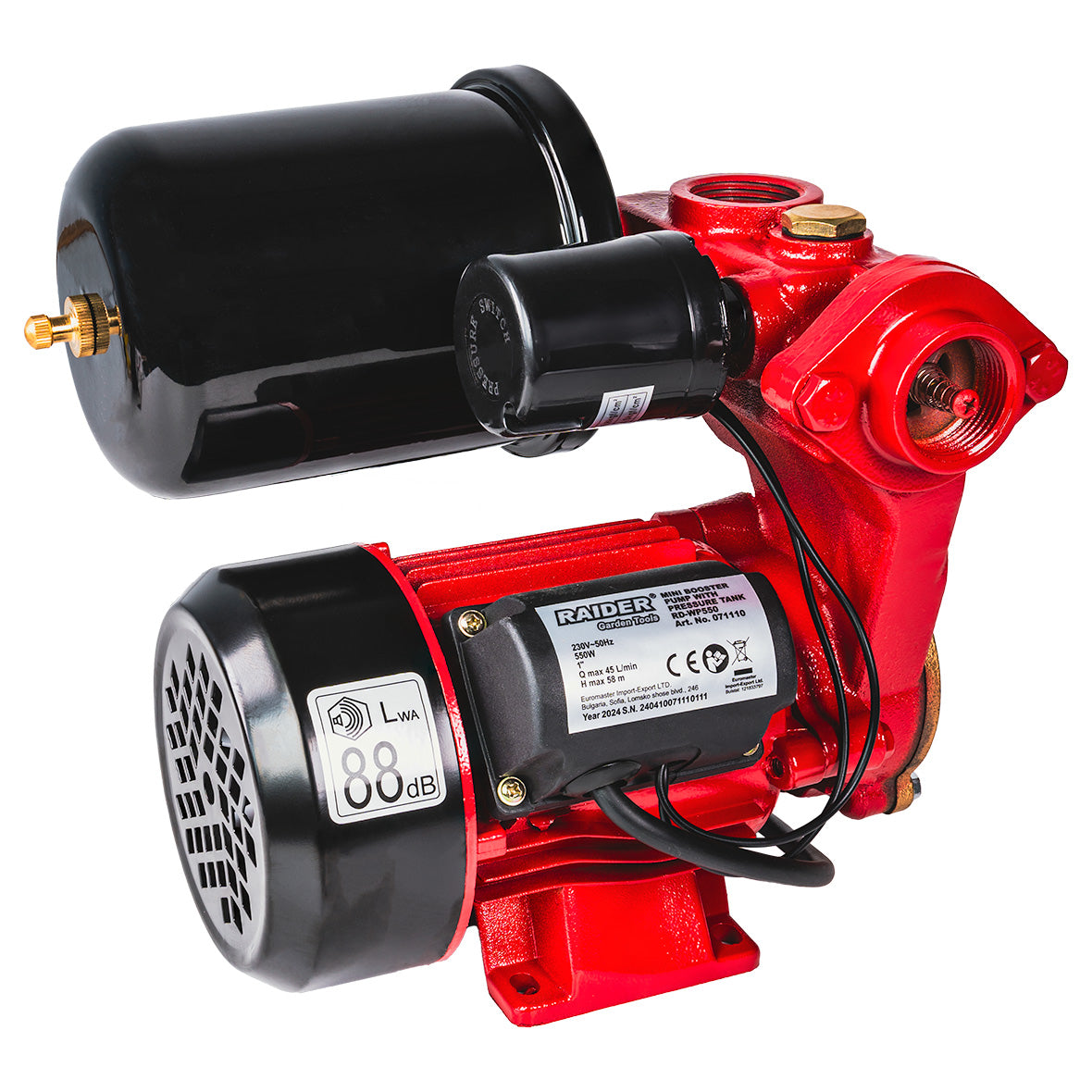 Mini hidrofor RD-WP550, 550 W, 1", 45 l / min, Raider 071110