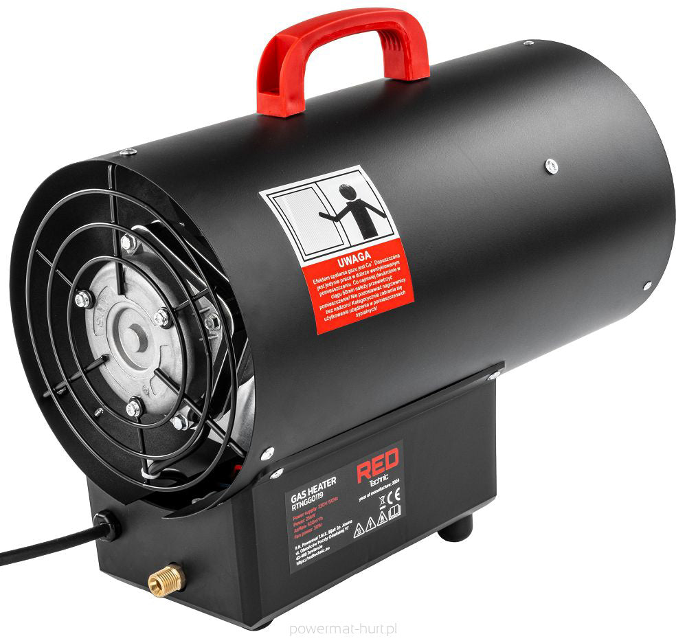 Tun de caldura pe gaz, 25 kW, Red Technic RTNGG0119