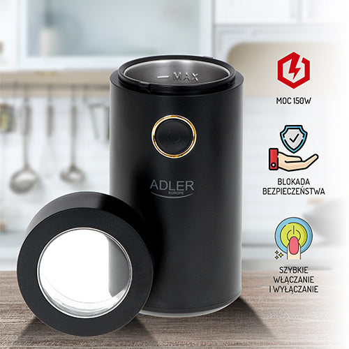 Rasnita de cafea, 150 W, negru, Adler AD4446BG