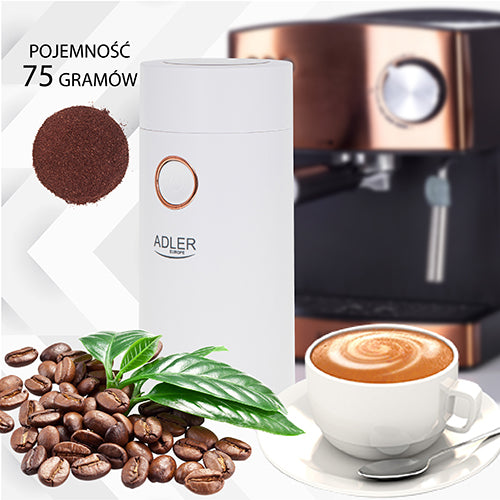 Rasnita de cafea, 150 W, alb, Adler AD4446WG