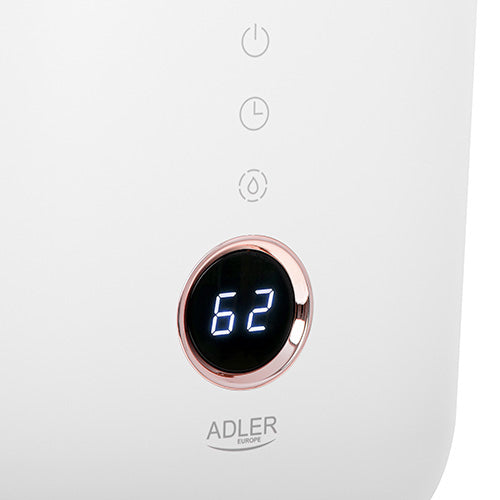 Umidificator de aer ultrasonic, afisaj LED, 23 W, alb, Adler AD7972W