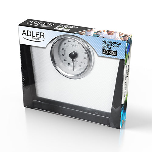 Cantar de baie mecanic, capacitate maxima 136 kg, 31 x 35 x 6.5 cm, Adler AD8180