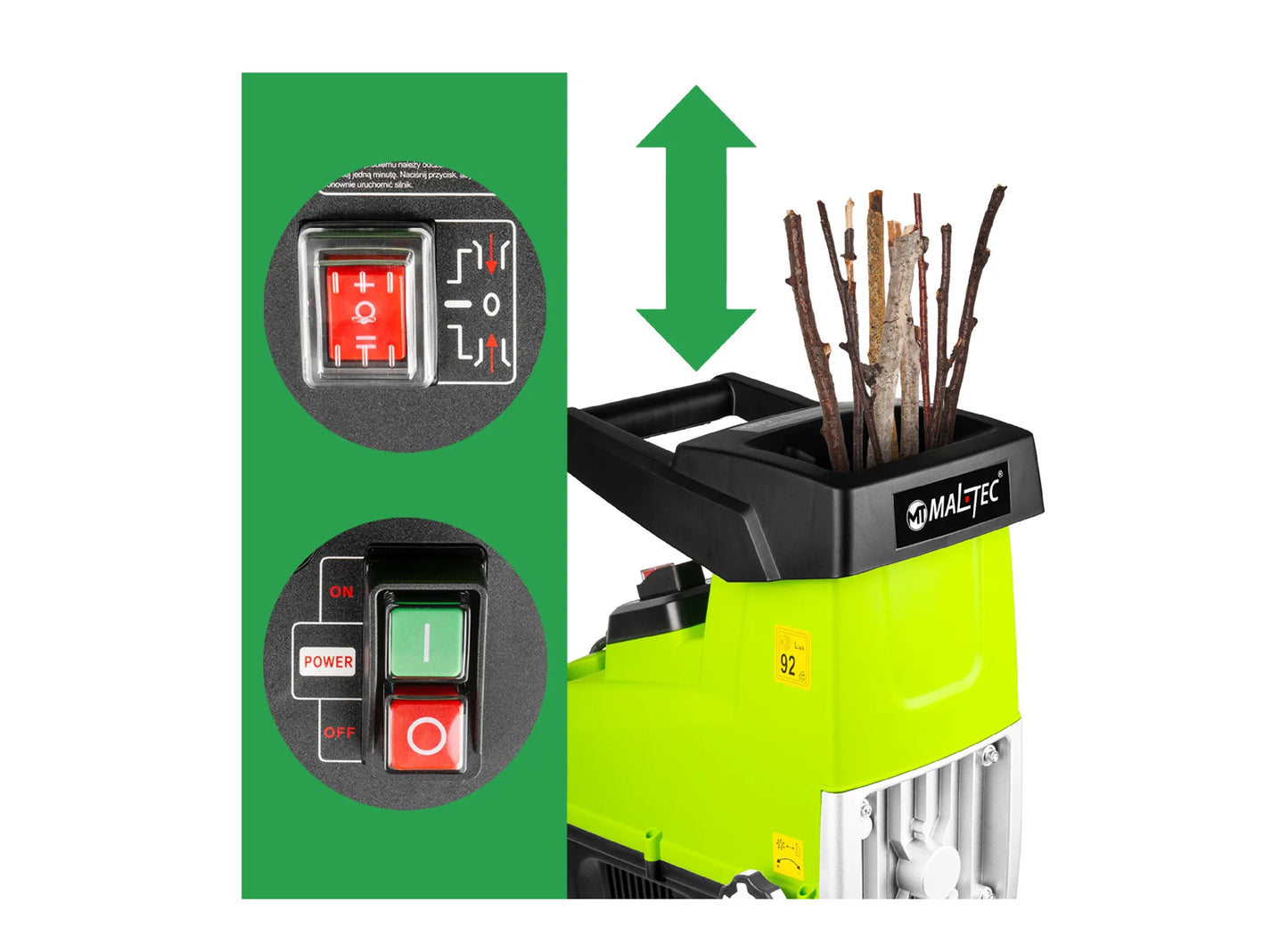 Tocator electric de crengi MasterShred3500W, 3500 W, MalTec 111718