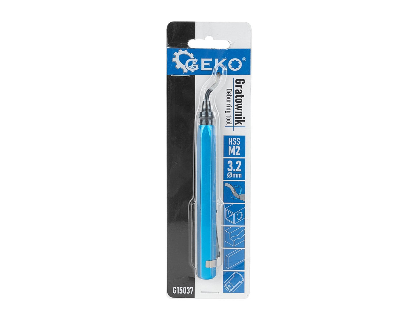 Debavurator HSS M2 din aluminiu cu capat inlocuibil, Geko G15037