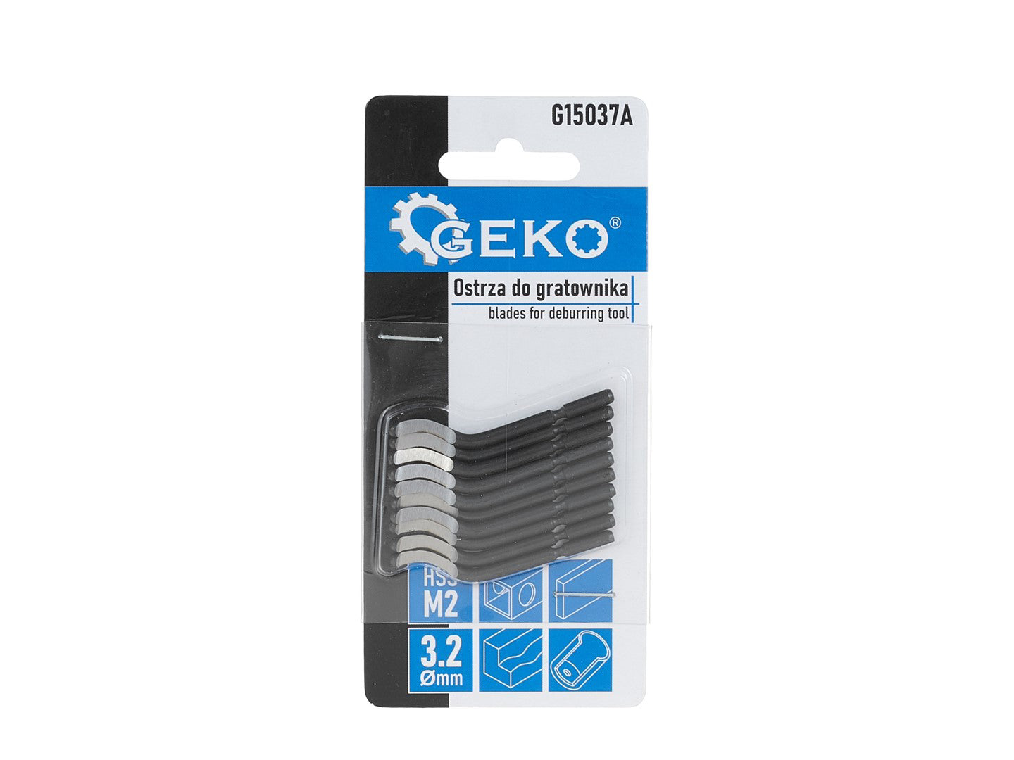 Set lame HSS M2 pentru dispozitivul  de debavurare G15037, 10 elemente, Geko G15037A