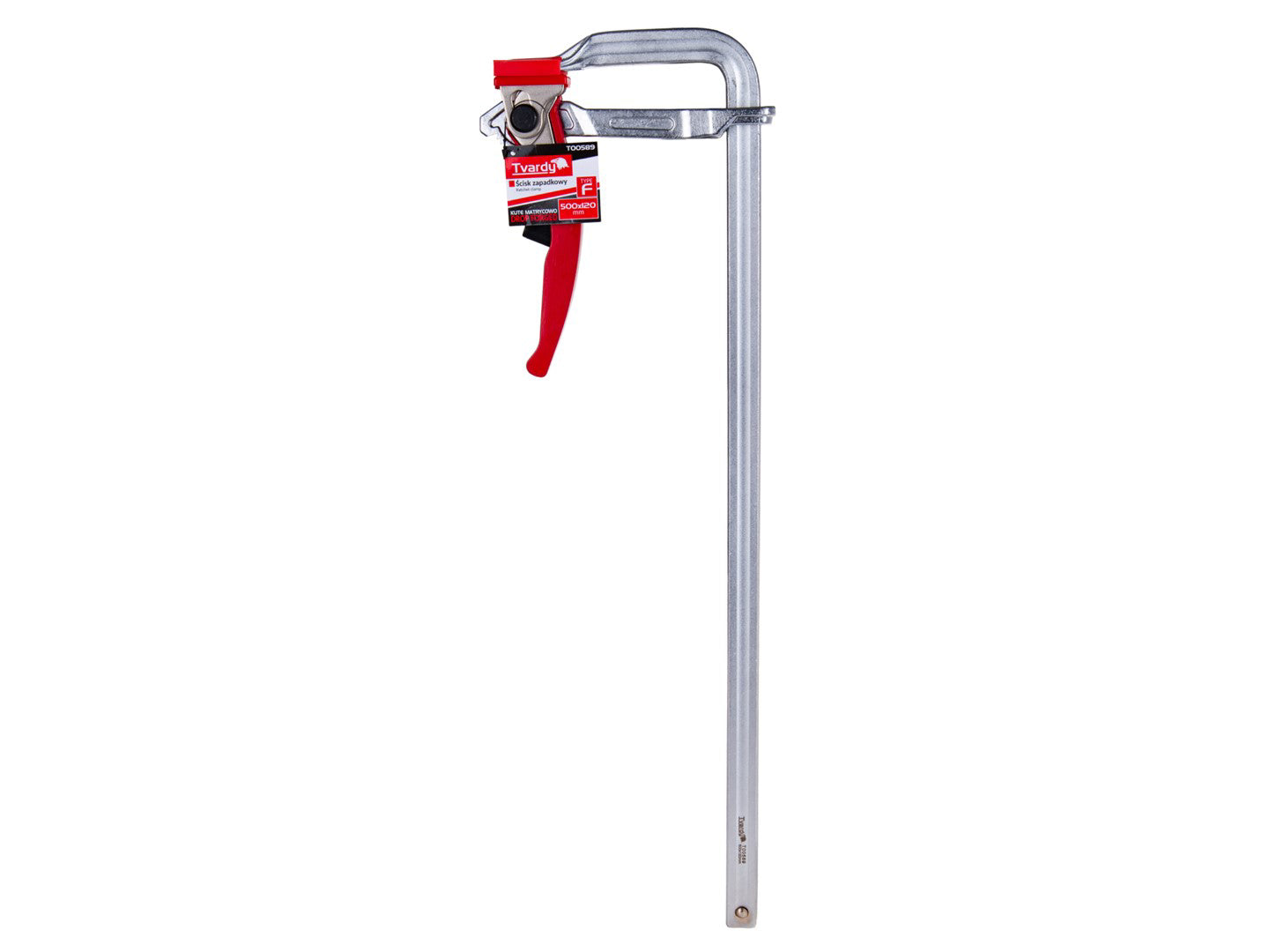 Clema de tamplarie tip F cu clichet, 500 x 120 mm, Tvardy T00589