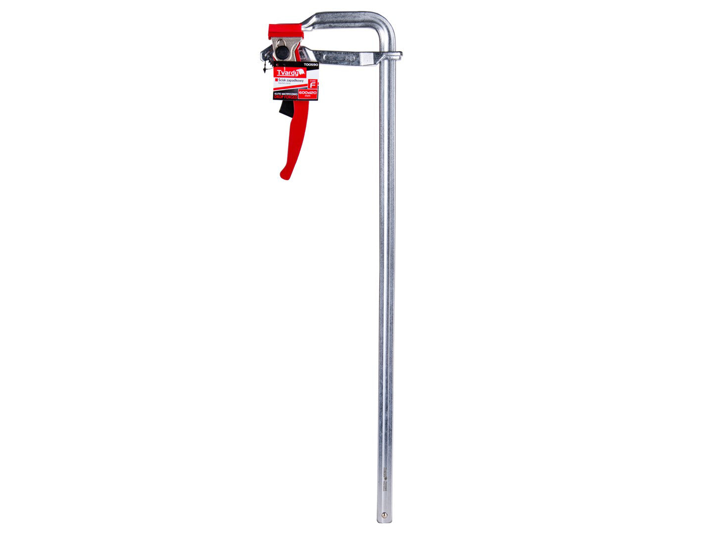 Clema de tamplarie tip F cu clichet, 600 x 120 mm, Tvardy T00590
