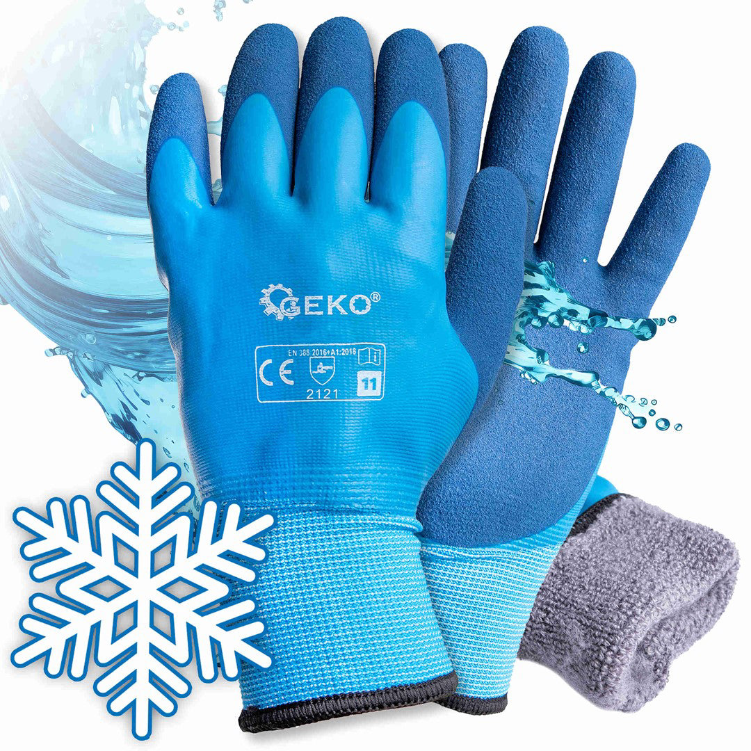 Manusi de iarna impermeabile, izolate, bumbac / latex, marimea 11, Geko G75045