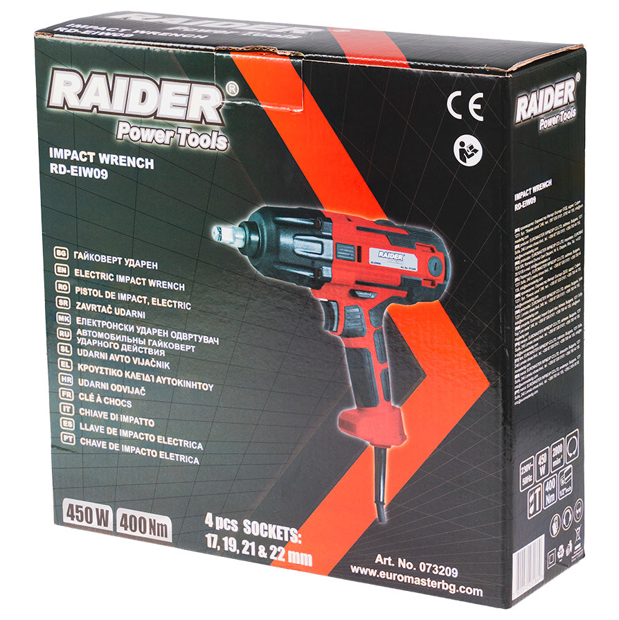 Pistol electric de impact RD-EIW09, 1 / 2", 400 Nm, Raider 073209