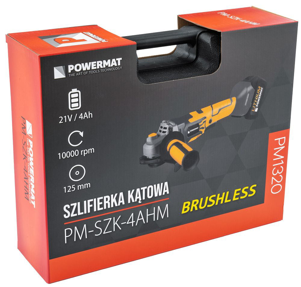 Polizor unghiular PM-SZK-4AHM, 2 x acumulator, 21 V, Powermat PM1320