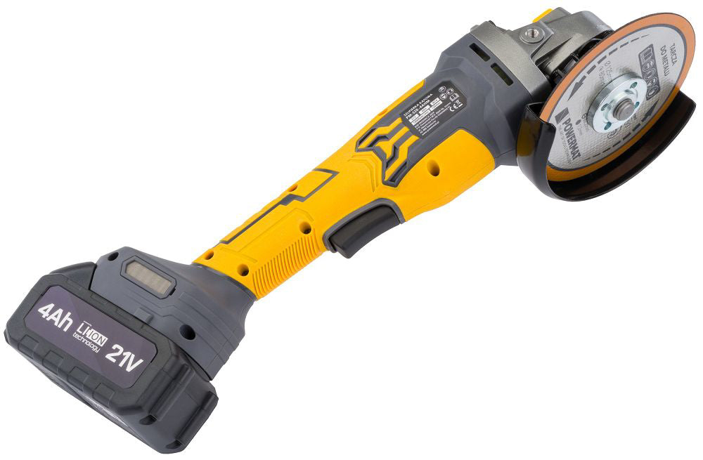 Polizor unghiular PM-SZK-4AHM, 2 x acumulator, 21 V, Powermat PM1320