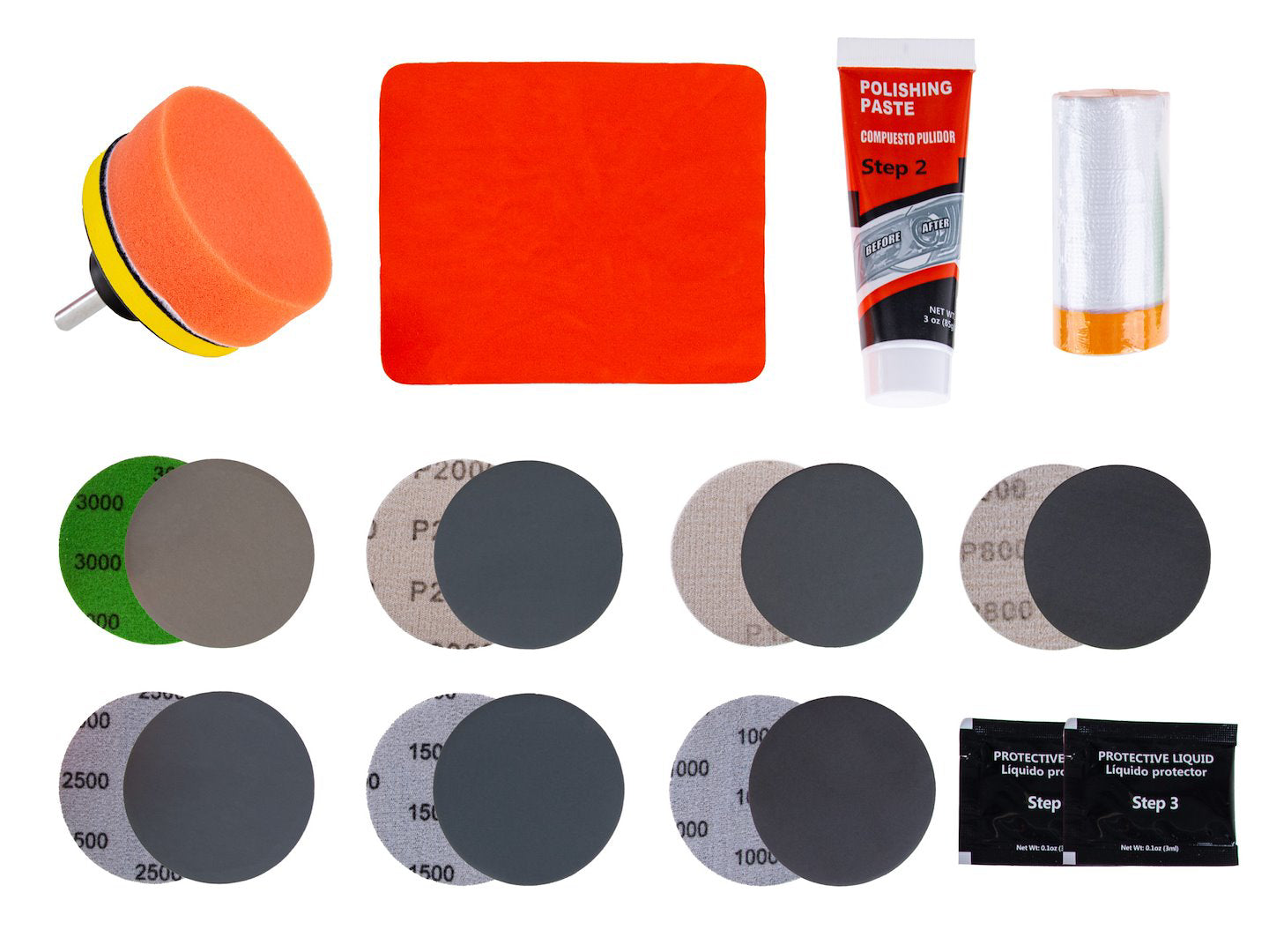 Kit reconditionare faruri, 22 elemente, Geko G02467