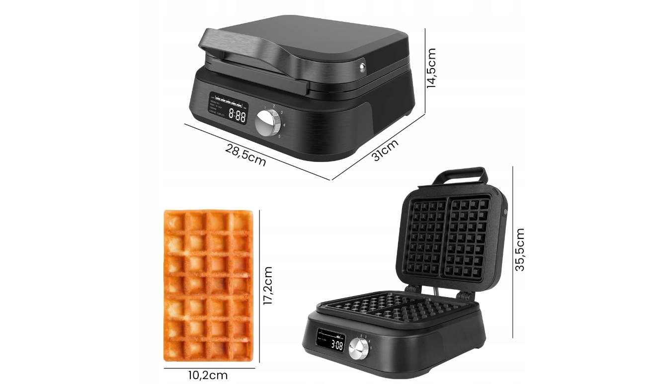 Aparat pentru preparare vafe WM2200W, MalTec 112093