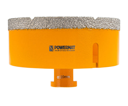 Carota diamantata pentru ceramica PM-DWK-110M14M, 110 mm, Powermat PM1581