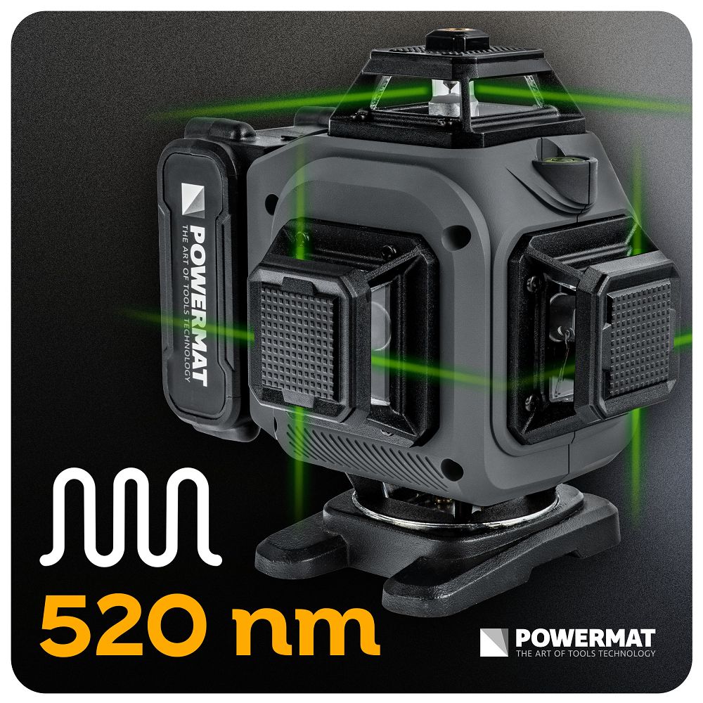 Nivela laser in cruce cu acumulator PM-PLK-4DM3, 4.2 V, Powermat PM1494