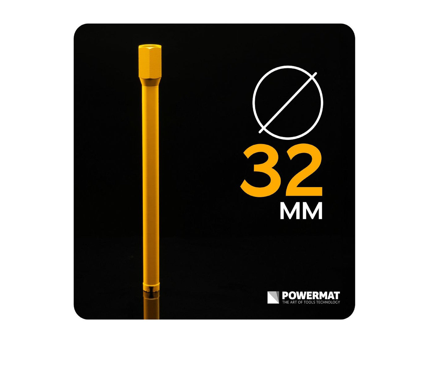 Carota diamantata PM-DWK-32x450M, 1 1 / 4" UNC, 32 mm, Powermat PM1557