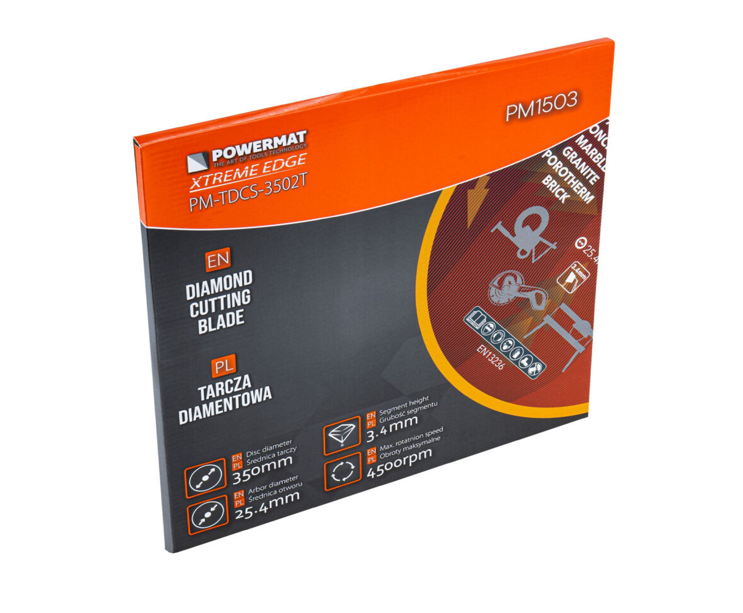 Disc diamantat segmentat PM-TDCS-3502T, 350 mm, Powermat PM1503
