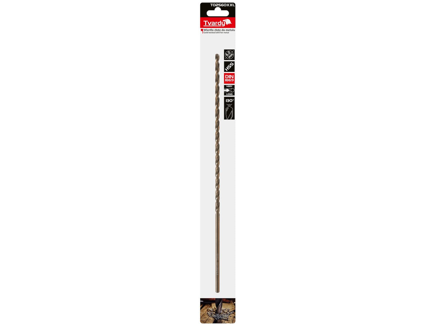 Burghiu HSS pentru metal 6 x 330 mm DIN1869, Tvardy T02560XXL