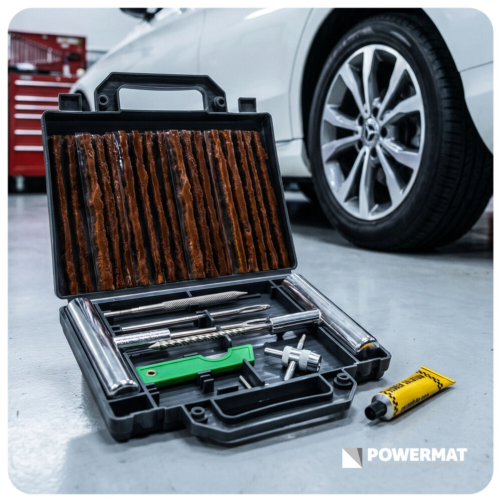 Kit reparare anvelope auto PM-ZNO-30T, 30 piese, Powermat PM1526