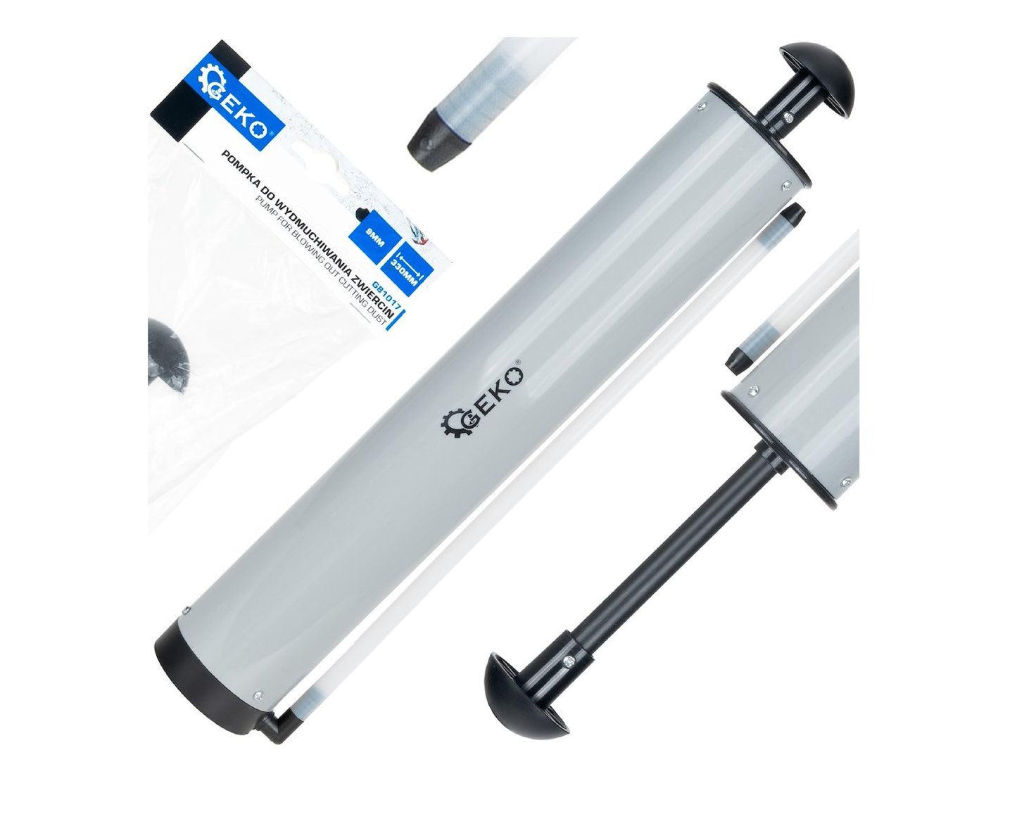 Pompa manuala pentru suflarea prafului si a reziduurilor din gauri, 370 mm, Geko G81017