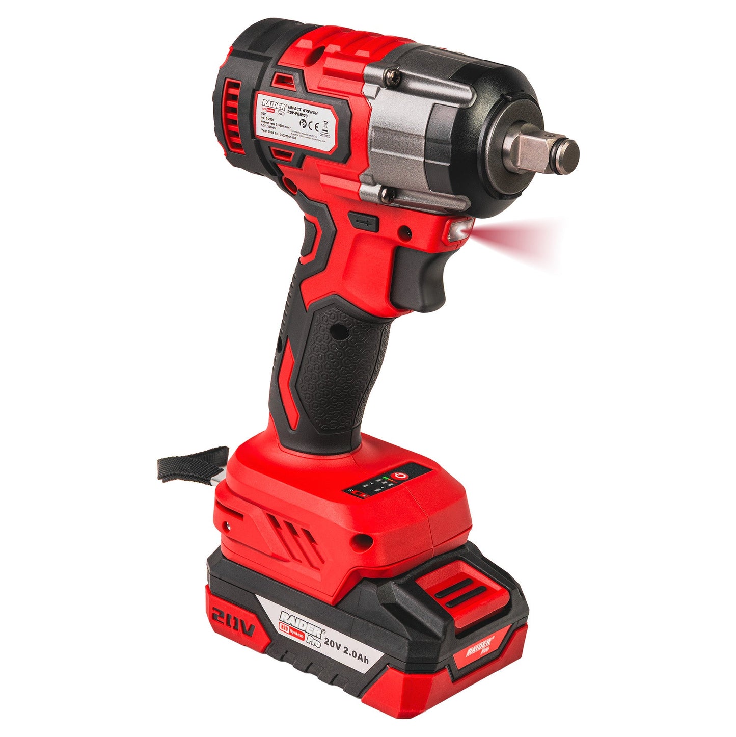 Set masina de insurubat cu impact si cheie de impact RDP-PCDIW20, 1 / 2", 320 Nm, 2 x 2 Ah, Raider 030253