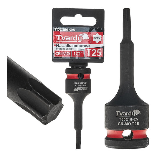 Cheie tubulara de impact TORX 1 / 2", T27, Cr-MO, Tvardy T00216-27