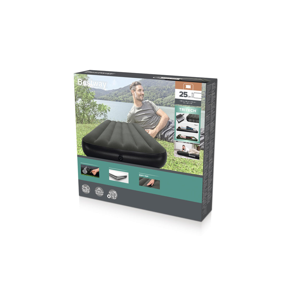 Saltea gonflabila Tritech Twin, 188x99x25 cm, gri, Bestway 21153