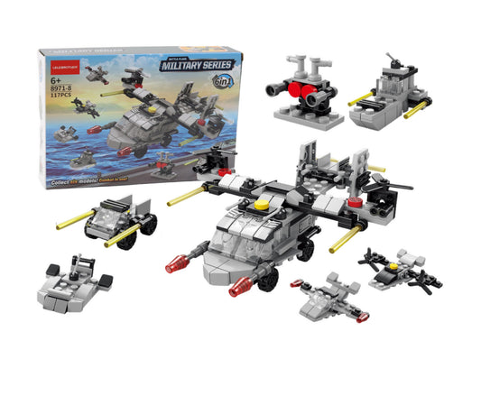 Set de constructie elicopter, 117 elemente, 21 x 15 x 5 cm, Lean 20964