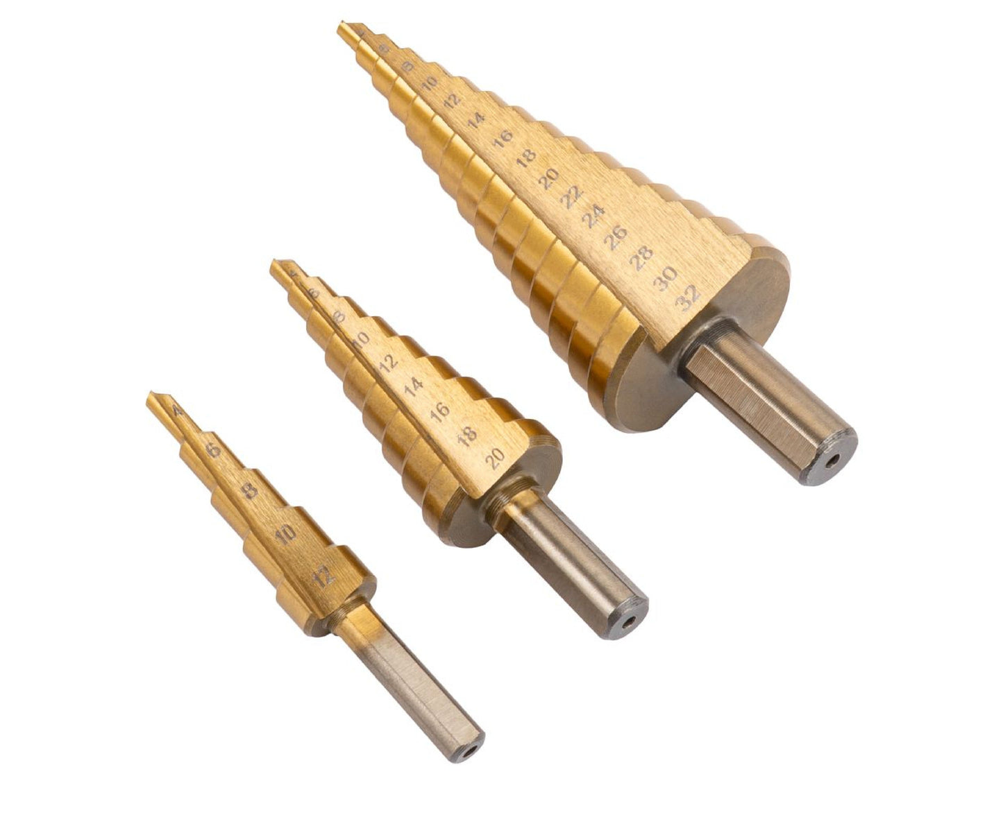 Set burghie conice HSS in trepte PM-ZWSF-6T, 4-30 mm, 6 bucati, Powermat PM1458