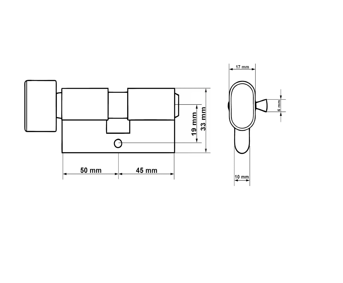 Butuc aluminiu Nickel, 45/50g, Tvardy T01423