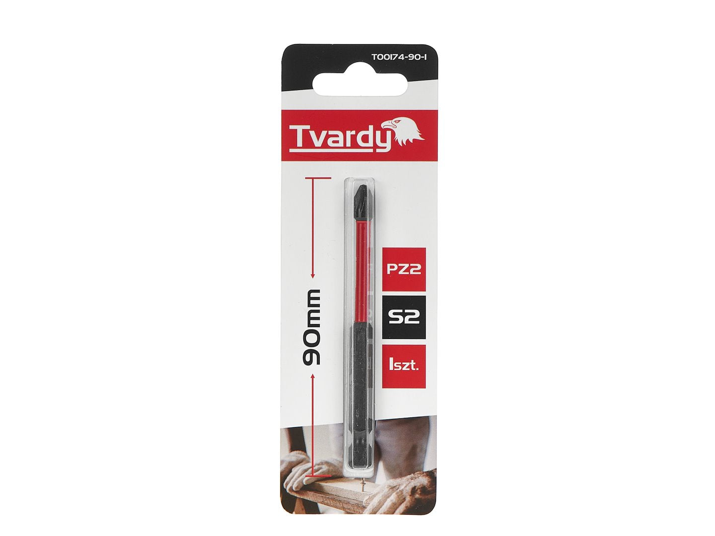 Bit de impact PZ2, 90 mm S2, Tvardy T00174-90-1