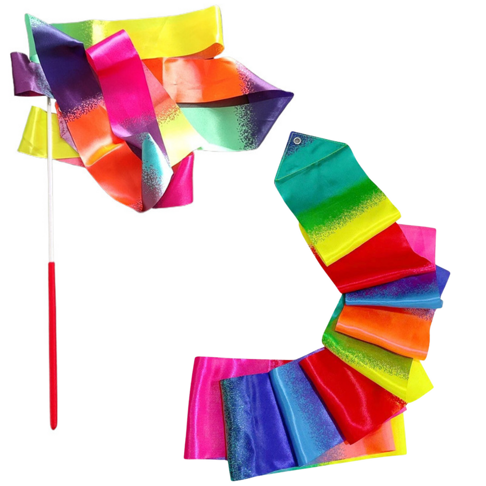Panglica pentru gimnastica, 205 x 5 cm, multicolor, Lean 24927