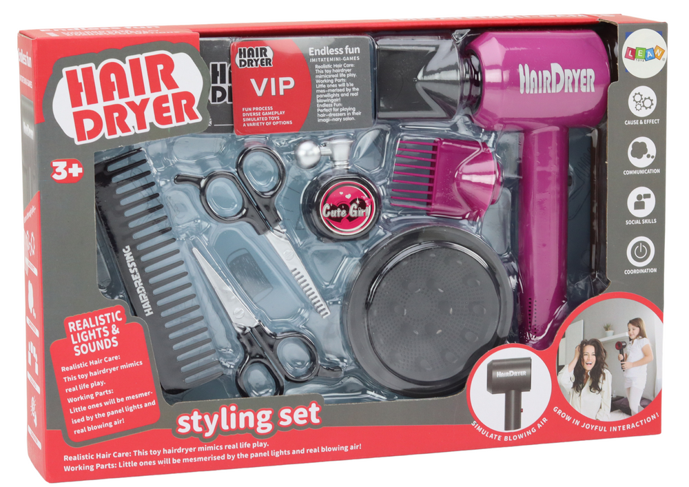 Set de coafura pentru copii, 40 x 26 x 7 cm, 10 piese, Lean 17738